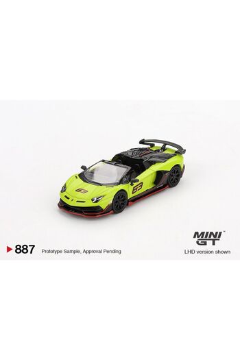 mini gt Macheta auto Lamborghini Aventador SVJ 63 Roadster Verde Shock, 2022 (LHD) 1:64 MIniGT
