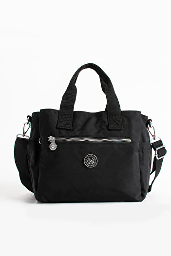Sanmorris Women's Water Resistant 5 Compartment Satin Fabric Hand and Shoulder Bag