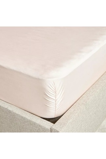 Home Centre Rekoop Tencel Sateen 300 Thread Count Single Fitted Sheet - 90x200 cm