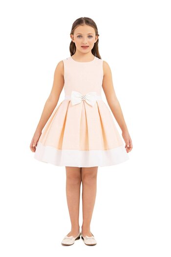 Pamina Girl's Strap Dress 8-12 Years Salmon