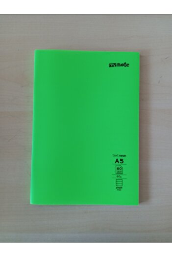 KIZILELMADA My Note Text Neon A5 60 Sheets Lined Small Notebook - for Lessons and Notes