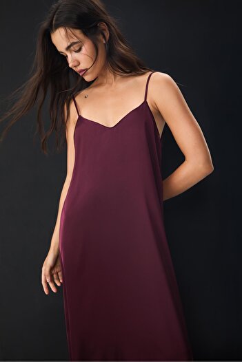 Stradivarius Long flowing satin dress