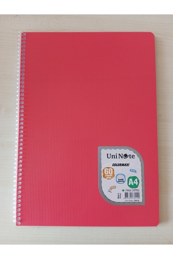 KIZILELMADA Uni Note Colormaxi 60 Sheets Large Size Checkered Spiral Notebook – for Lectures and Notes