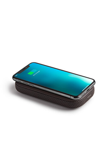 Lexon Powersound Wireless Charger and Bluetooth Speaker, solely wireless charging Chocolate