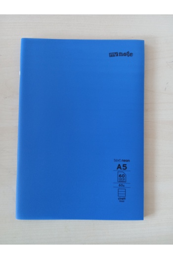 KIZILELMADA My Note Text Neon A5 60 Sheets Lined Small Notebook - for Lessons and Notes