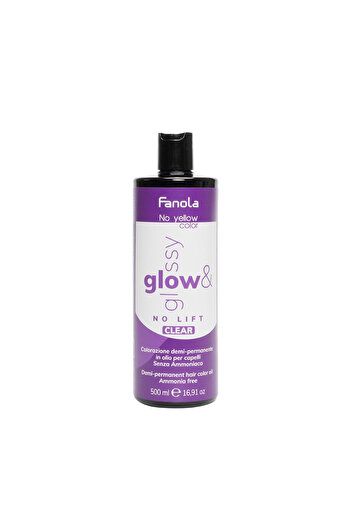 Fanola Toner de păr semipermanent transparent – ​​Fără strălucire galbenă și lucioasă 500 ml –