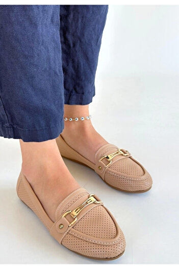 Run&Chic Rain Nude Skin Ballerina Shoes