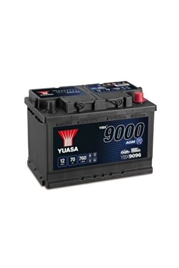 Yuasa 9000 AGM Car Battery, with Start-Stop, 70Ah 760A, 278x175x190mm