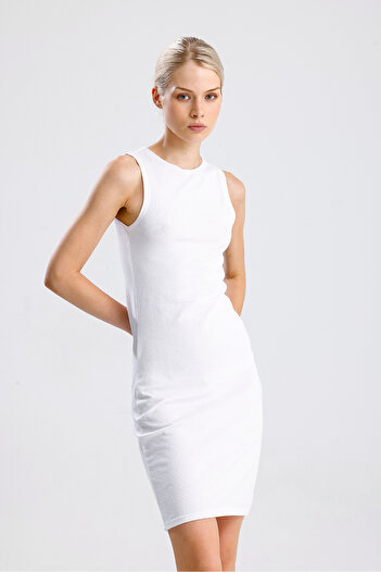 Sense Sleeveless Hvz.Yk.Ribana Long Dress |   Elb14055 White