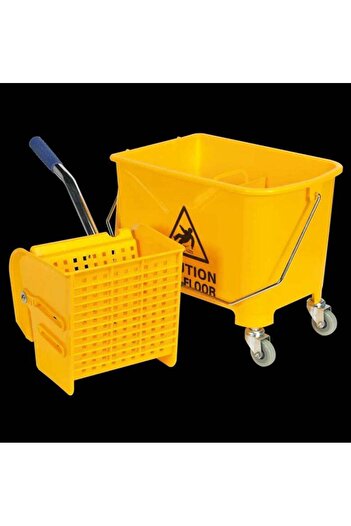 Generic DubaiGallery Professional scrubbing bucket 20L with wheels and press Industrial scrubbing bucket Ye