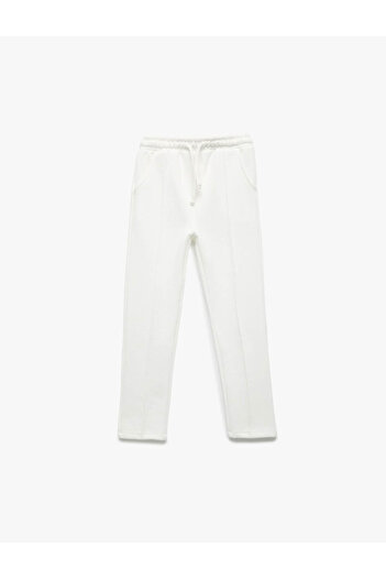 Koton Carrot Cut Basic Trousers with Elastic Waist and Pockets