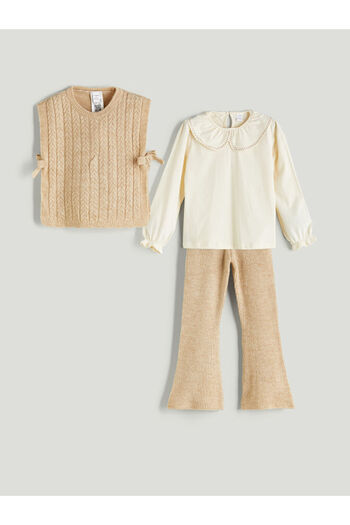 LC Waikiki Leave Your Style with Us |   Crew Neck Girls' Set 3 Pieces