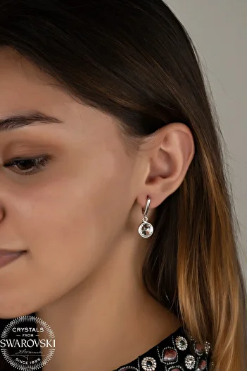 Swaroski Women's White Dangle Silver Earrings with Zirconia Crystal Stone |   Wake up Every Style Classic Earrings