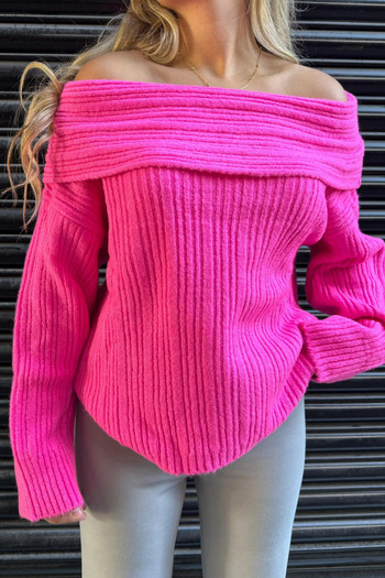thesunfyre Women's New Season Madonna Collar Ribbed Oversize Tiriko Sweater