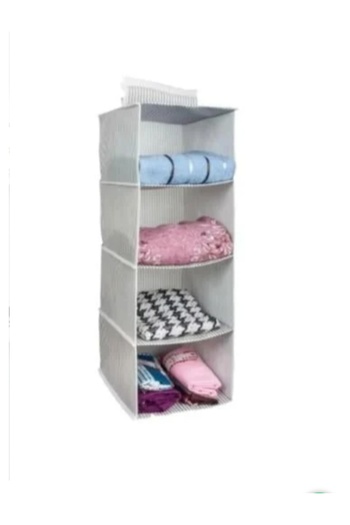 Smyak Gray Striped Closet Shelf Organizer 24 X 29 X 64