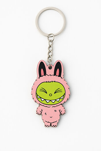 simagift Labubu Character Keychain – Wooden Design, Cute and Fun Gift