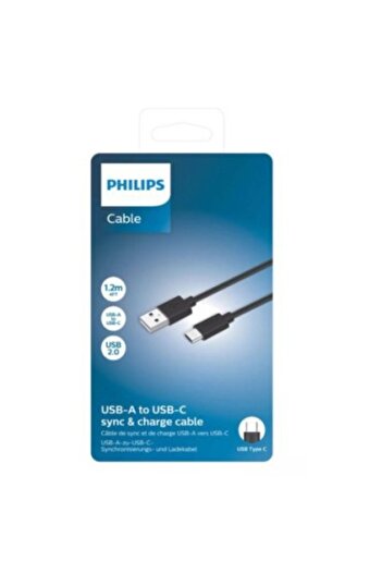 Philips Cablu de date de încărcare USB-A la USB-C 2M