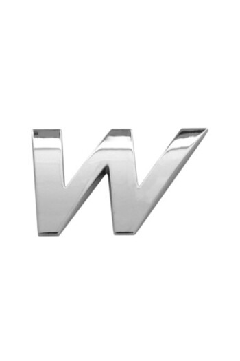 Mega Drive Car ornament 3D Letter W 26 MM Chrome