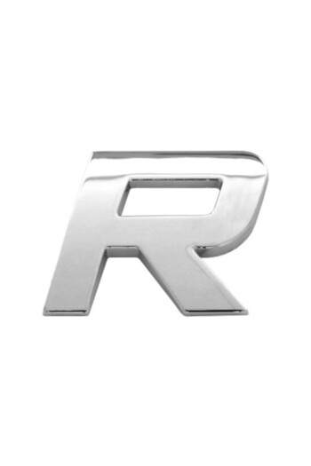 Mega Drive Car Ornament 3D Letter R 26 MM Chrome