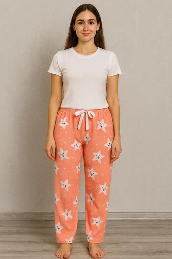 FAMES PİJAMA Winter Women's Fleece Pajama Bottoms