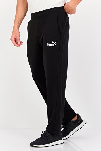 Puma Men Sportswear Fit Drawstring Outdoor Sweatpants, Black