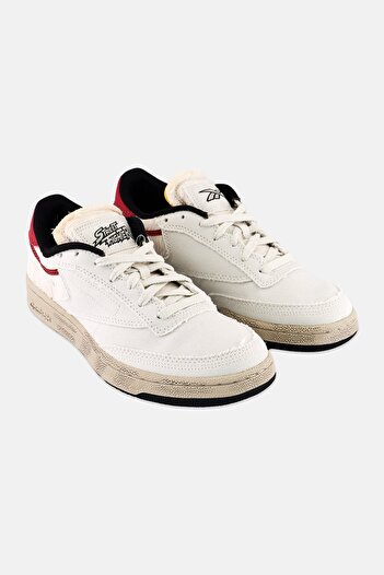 Reebok Men Street Fighter Club 85Lace Up Tennis Shoes, Off White