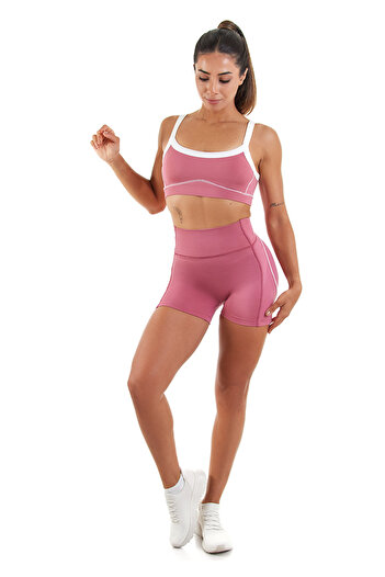 Sour Cherry Love Cherry Heart Lace Front Seamless Shorts
