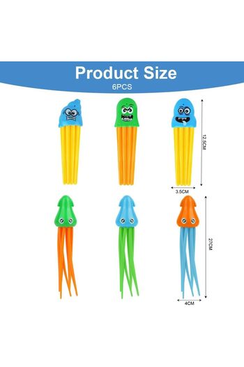 erorex 6 Pcs Diving Pool Toys Set Diving Mermaids Diving Torpedoes Diving Seagrass Diving Rings Marine Gem
