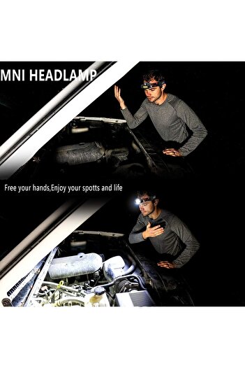 erorex Exprp Rechargeable Headlamp 2 Pack Super Bright & Lightweight LED Headlamp Adjustable Beam Angle &