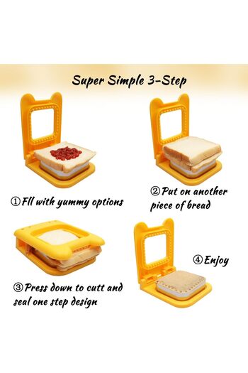 erorex 2Pcs Sandwich Cutter Sealer Kids, 2Pcs Uncrustable Sandwich Maker Decruster Set,Diy Decruster