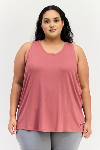 Reebok Women Plus Size Sleeveless Training Tank Top, Mauve