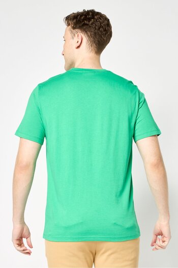 Replay Men Crew Neck Short Sleeves Brand Logo T-Shirt, Green