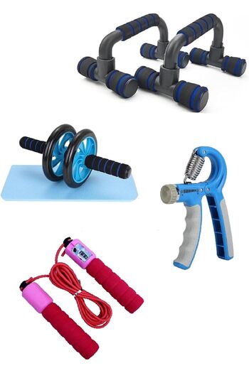 erorex Fitness Equipment Set Exercise Wheel Push Up Hand Grip Exercise Jump Rope