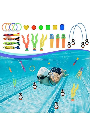 erorex Diving Toys Pool Toys Diving Swim Thru Rings Underwater Training Game Diving Gem Kids Age 4~6