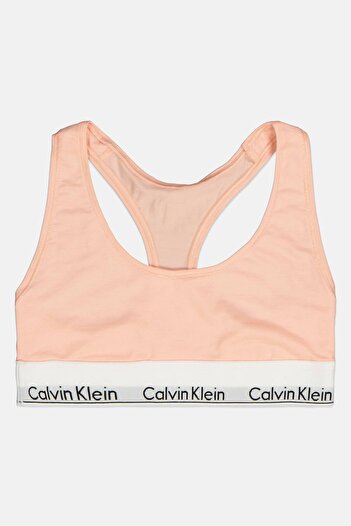 Calvin Klein Women Brand Logo Non Padded Bralette, Peach Melba