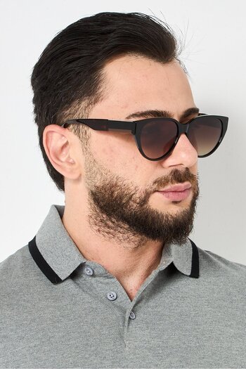 Lacoste Men L985S-001 Oval Sunglasses, Black
