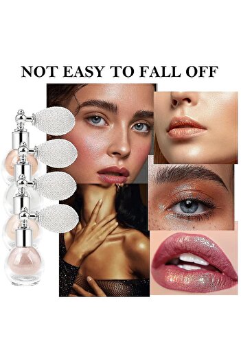 MAQYA KOZMETİK Highlighter Glitter Sprey Vücut Parıltılı Beyaz&Silver Glitter Toz Sprey, Yüz Ve Vücut Simi Işıltılı