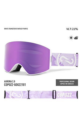 Choice purple COPOZZ New Magnetic Ski Goggles Quick-Change Anti-fog UV400 Snowboard Goggles Double Layer Le