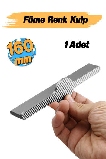 Badem10 Saral Striped Smoked Color Metal Handle 160 mm 16 cm Furniture Drawer Kitchen Cabinet Wardrobe Door Handles