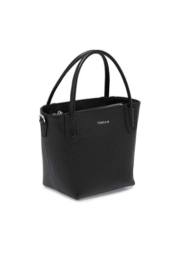 Tergan Black Genuine Leather Women's Handbag - S25Y1Bc80360-A41