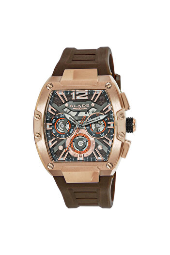 Blade Magnifique Bronze 3652 G 5 ROO SS & Silicone Strap Multifunction Men's Watch
