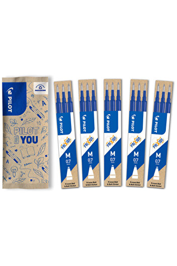 Pilot Pachet Flow Pack 5x seturi de 3 rezerve Frixion Ball albastre