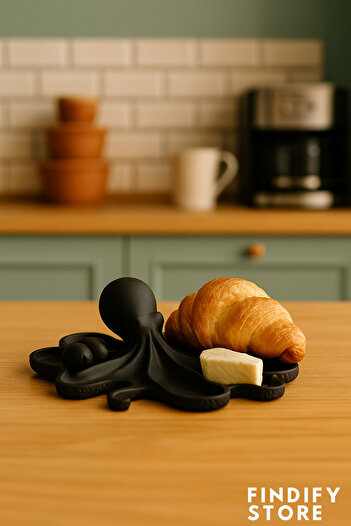 Findify Store 3D Octopus Breakfast Presenter Pla Resin, Eco-Friendly, Kid-Friendly, and Vegan Design