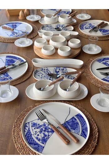 ROSSEV Breakfast Set Gino 70 Pieces for 6 People