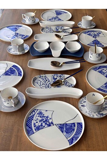 ROSSEV Breakfast Set Gino 39 Pieces for 6 People