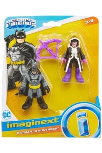 FISHER PRICE DC Super Friends Batman & Huntress Figure Set for Preschool Kids Ages 3 to 8 Years