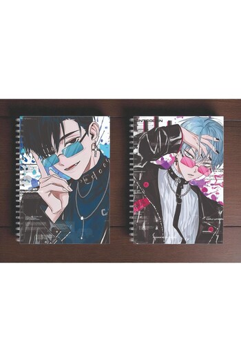 nihonwosekai 2 Pcs Alien Stage Anime A5 Size Spiral Notebook 50 Sheets