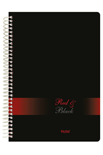 Notte A4 spiral notebook with 4 divisions 100 dictation sheets