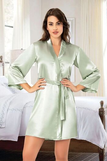 FAAL Satin Bride Dressing Gown 5912 Mint Green