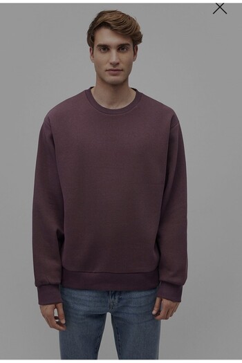 Mavi -Mavi Bisiklet Yaka Mor Basic Sweatshirt900